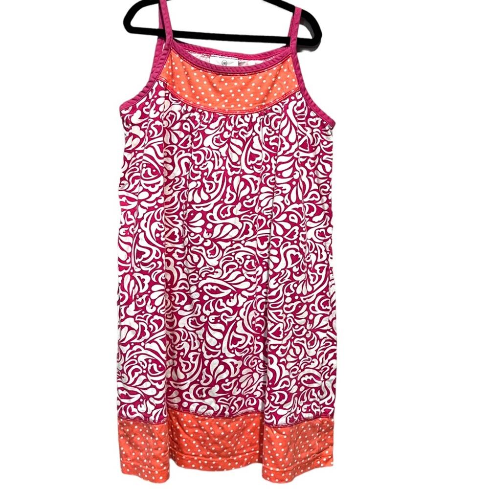 Hanna Andersson Pink Paisley Print Swing Sundress Sz 130 (8)